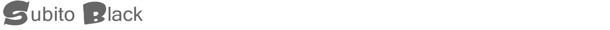 Subito Subito Black.ttf font preview